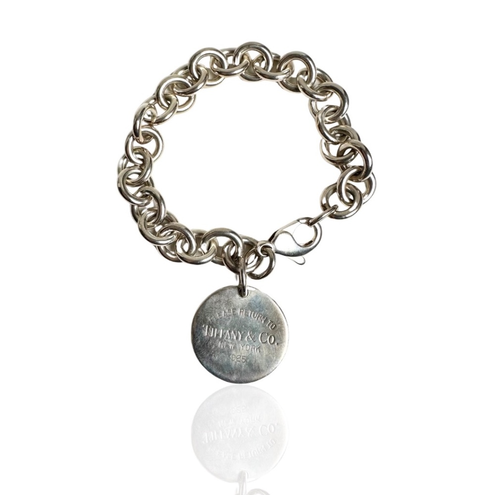 TIFFANY & CO. Return to Tiffany Round Tag charm Bracelet